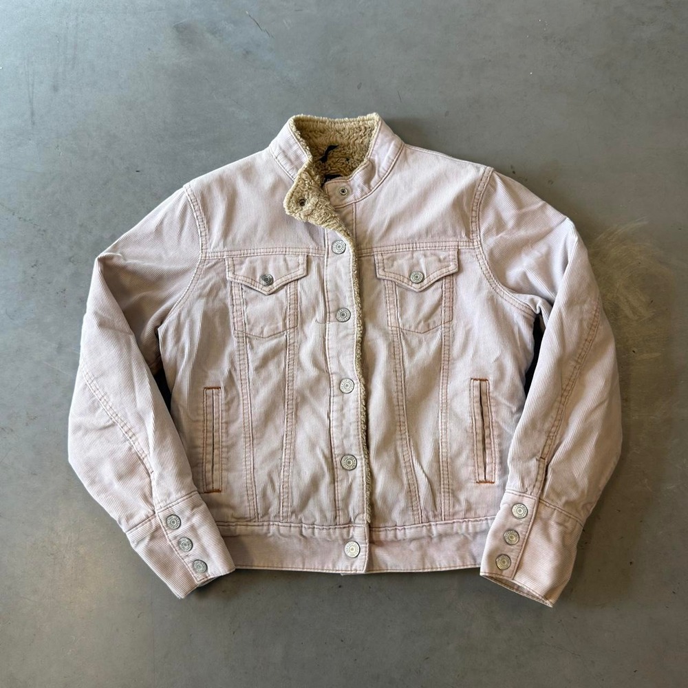 Vintage Y2K gap women's Sherpa lined corduroy trucker jacke
